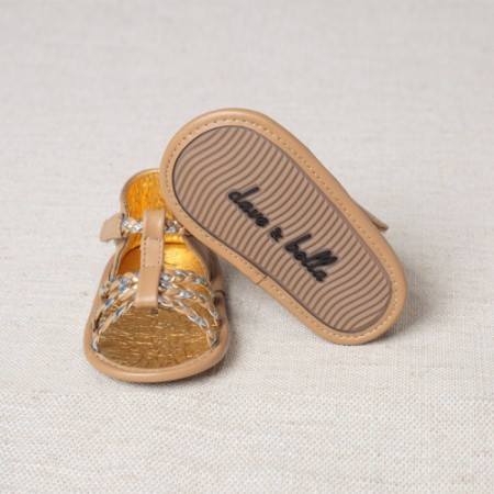 DB2609 davebella baby sandal with magic tape