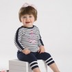 DB1687 davebella baby striped clothing sets