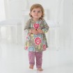 DB782 davebella baby printed long-sleeved dress