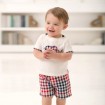 DB926 2014 summer printed short-sleeved baby cloth