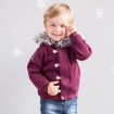 DB1422 davebella baby winter coat fur collar coats