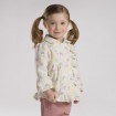 DB2067 davebella baby girl printed overcoats