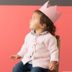DB724 davebella baby girl knitted coats