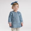 DB1680 davebella baby girl denim dress