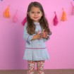 DB1776 davebella baby girl denim dress 