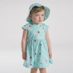 DB2084 davebella baby girl printed  dress