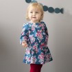 DB663 davebella baby girl dress printed