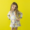 DB725 davebella baby 100%cotton floral joint dress