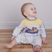 DB1858 davebella baby striped romper 