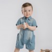  DB2626 davebella baby turn-down collar romper