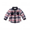 DB1242 davebella baby shirts boy grid coats