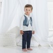 DB1462 davebella baby  false two-piece waistcoat