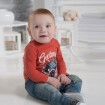 DB1416 davebella baby car printed T-shirt