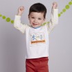 DB1852 davebella baby o-neck striped T-shirt