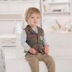 DB1601 dave bella  waistcoats plaid baby vest